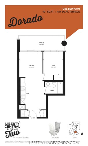 Liberty Central 2 1Bedroom floor plan_Dorado