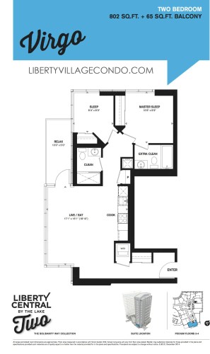 Liberty Central by the lake 2 floor plan 2 Bedroom_Virgo