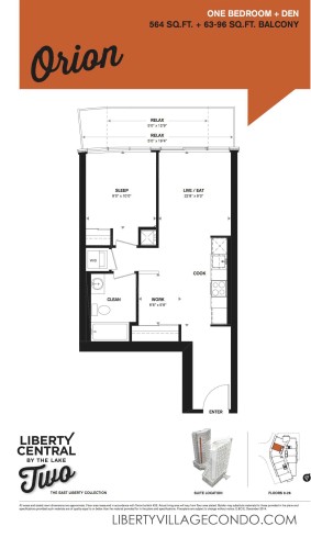 Liberty Central phase 2 1 Bedroom+Den floor plan_Orion