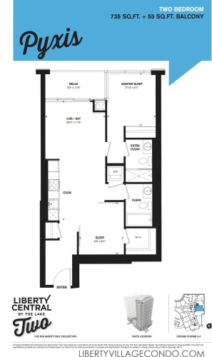 Liberty central 2 floorplan 2 Bedroom_Pyxis